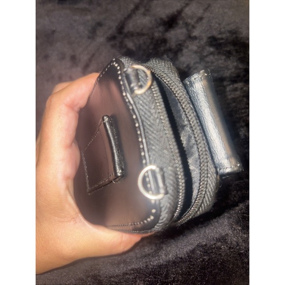 Buxton Genuine Leather Clutch Wallet Black Cell Phone Women's 5" x 1.25" x 3.25" - Picture 5 of 5